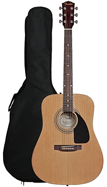 รีวิว กีต้าร์โปร่ง Fender รุ่น FA-100 dreadnought acoustic guitar with gig bag